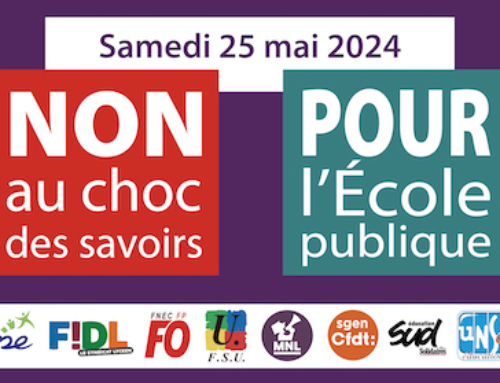 NON au choc des savoirs : samedi 25 mai mobilisation à Lyon !
